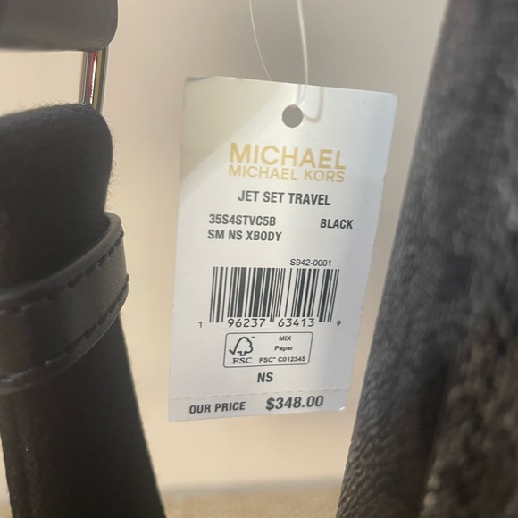 Michael Kors Black Jersey Crossbody Bag NWT - Picture 6 of 10